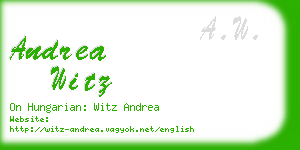 andrea witz business card
